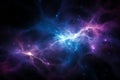 blue and purple galaxy, AI generated