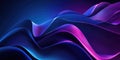 Blue and purple glowing waves AIG51A Royalty Free Stock Photo