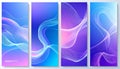 Blue purple gradient abstract wave lines background Royalty Free Stock Photo