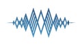 Blue Purple Jagged Sound Waveform Icon, vector design Generative AI Royalty Free Stock Photo