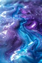 Blue and Purple Liquid Swirl abstract background Royalty Free Stock Photo