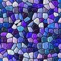 Blue and purple marble irregular mosaic seamless pattern texture