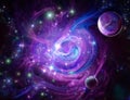 Blue-purple nebula