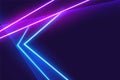 Blue and purple neon lights glowing background