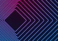 Blue and purple neon squares abstract futuristic background Royalty Free Stock Photo