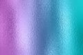 Blue purple ombre background. Bright gradient with foil effect. Colour light blue purple texture. Neon tones colors. Abstract mult