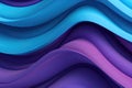 Blue Purple Paper Strict Smooth Curves Background