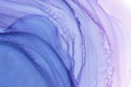 Blue, purple and pink alcohol ink wallpaper. Hand drawn paintbrush swabs watercolor illustration.