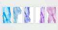 Blue, purple and pink brush stroke watercolor backgrounds for social media stories banners Royalty Free Stock Photo