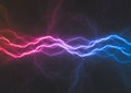 Blue and purple plasma, abstract electrical background