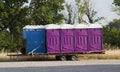 Blue and Purple Porta Pottys