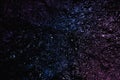 Blue purple space grunge aluminum, titanium shiny foil background Royalty Free Stock Photo