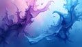 Blue and Purple Tie Dye Splashes on Fabric with Organic Pattern Royalty Free Stock Photo