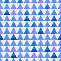 Blue and purple triangles on a white background. Seamless vector Royalty Free Stock Photo