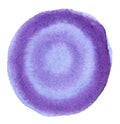 Blue and purple watercolor gradient of concentric circles - hand painted illustration isolated on white background Royalty Free Stock Photo