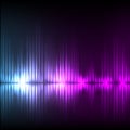 Blue-purple wave abstract equalizer background. Royalty Free Stock Photo