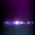 Blue-purple wave abstract equalizer Royalty Free Stock Photo