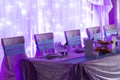 Blue and purple wedding Royalty Free Stock Photo