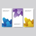 Blue, purple and yellow gradient fluid banner