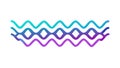 Blue and Purple Zigzag Border Line, vector design Generative AI Royalty Free Stock Photo