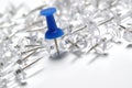 Blue Push Pin Royalty Free Stock Photo