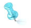 Blue Push Pin. Royalty Free Stock Photo