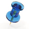 Blue push pin Royalty Free Stock Photo