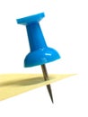 Blue pushpin Royalty Free Stock Photo