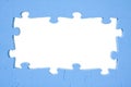 Blue puzzle frame