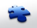 Blue puzzle piece Royalty Free Stock Photo