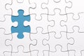 Blue puzzle piece missing Royalty Free Stock Photo