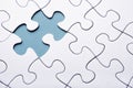 Blue puzzle piece missing Royalty Free Stock Photo