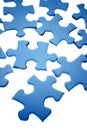 Blue puzzle pieces Royalty Free Stock Photo