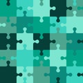 Blue puzzle seamless pattern. Vector illustration.