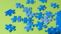 blue puzzles  textures and background Royalty Free Stock Photo