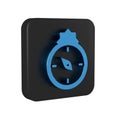 Blue Qibla icon isolated on transparent background. Qibla Islamic Arab term used for the direction for offering a prayer