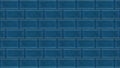 Blue quadrangular abstract background, motion graphics. Animation. Building of an abstract wall made of blue bricks on