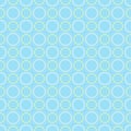 Blue quatrefoil lattice pattern.