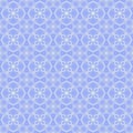 Blue quatrefoil lattice pattern.