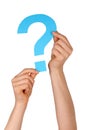 Blue question mark Royalty Free Stock Photo