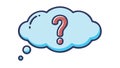 Blue question mark speech bubble, FAQ and help icon, vector design Generative AI Royalty Free Stock Photo