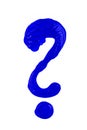 Blue question mark