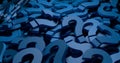 Blue question marks background. Royalty Free Stock Photo