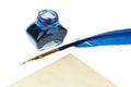 Blue quill Royalty Free Stock Photo