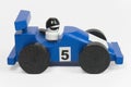 Blue race car I Royalty Free Stock Photo