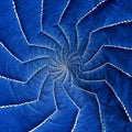 Blue Radial spiral abstract star pattern part 1