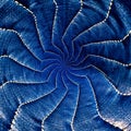 Blue Radial spiral abstract star pattern part 2