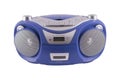 Blue radio with tape deck, radio and cd