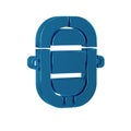 Blue Rafting boat icon isolated on transparent background. Inflatable boat. Water sports, extreme sports, holiday