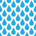 Blue rain drop seamless pattern background. Water and bad weather theme. Vector illustration Royalty Free Stock Photo